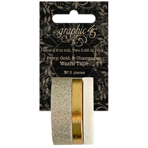 Grow With Love - Graphic 45 - Staples Glitter & Gloss Washi Tape Set (5635)