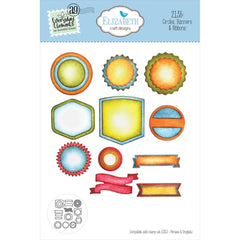 Elizabeth Craft Designs - Metal Die - Circles, Banners & Ribbons (9236)