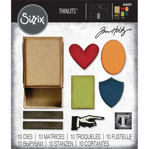 Sizzix/Tim Holtz - Thinlits Dies 10/Pkg  - Vault Matchbox