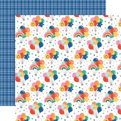 Hip Hip Hooray - Echo Park - Double-Sided Cardstock 12"X12" - Birthday Balloons
