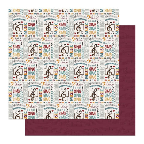 Music Notes - PhotoPlay - Double-Sided Cardstock 12"X12" - Staccato