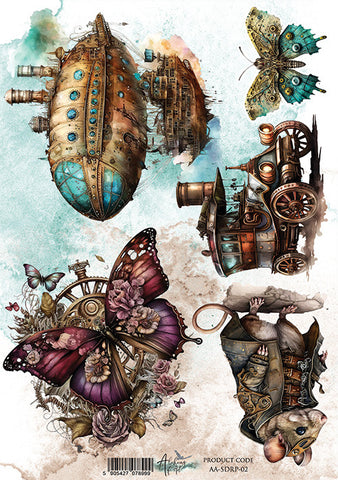 Steampunk Dream - Alchemy of Art - A4 Rice Paper 02 (0025)