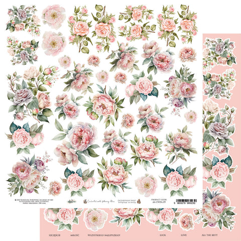 Enchanted World: Following Alice - Alchemy of Art - 12"x12" Extras Paper - Floral (0230)