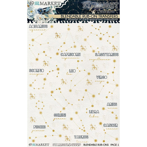 Starlight Dreams - 49 & Market - Rub-On Transfer Set 6"X8" (0679)