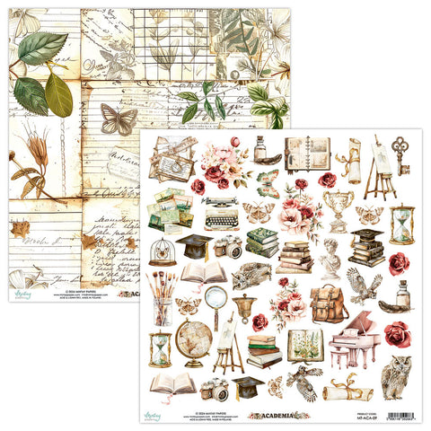 Academia - Mintay Papers - 12"x12" Double-sided Patterned Paper - Paper 09