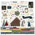Silent Night - Simple Stories - 12"X12" Cardstock Stickers - Combo