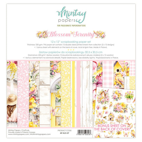 Blossom Serenity - Mintay Papers - 12"x12" Paper Set