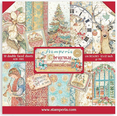 Christmas Greetings - Stamperia - 12"X12" Paper Pad (8895)