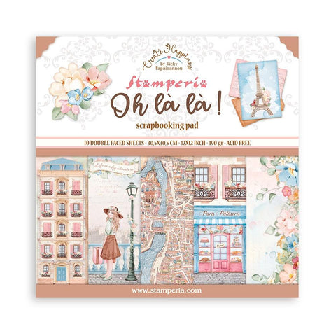 Oh La La - Stamperia - Double-Sided Paper Pad 12"X12" 10/Pkg