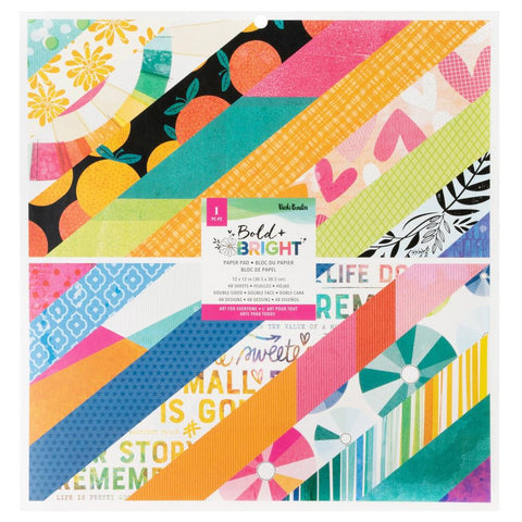 Bold & Bright - Vicki Boutin - Paper Pad 12"X12" 48/pkg