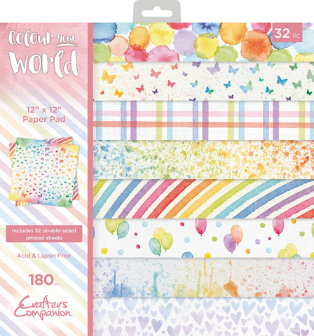 Crafter's Companion - Colour Your World - 12"x12" Paper Pad