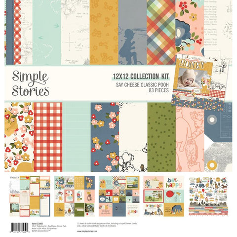 Say Cheese Classic Pooh - Simple Stories - Collection Kit 12"X12"