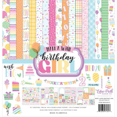 Make A Wish Birthday Girl  - Echo Park - Collection Kit 12"X12"