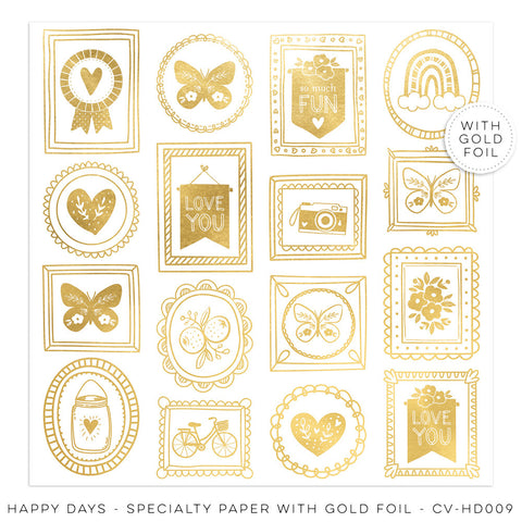 Happy Days - Cocoa Vanilla - Specialty Paper with Gold Foil (0315)