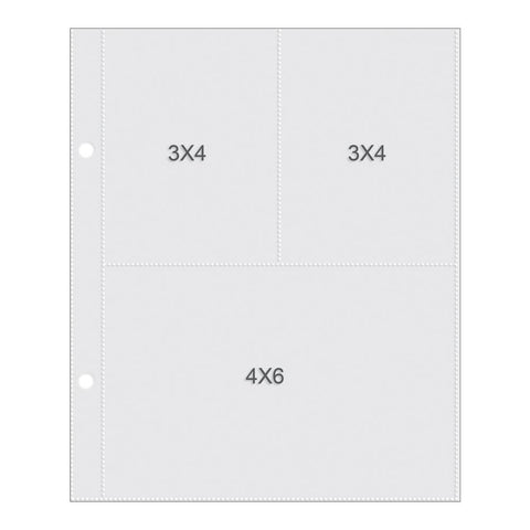 Simple Stories - Sn@p! Pocket Pages For 6"X8" Binders 10/Pkg -  (1) 4"X6" & (2) 3"X4" Pockets (2005)