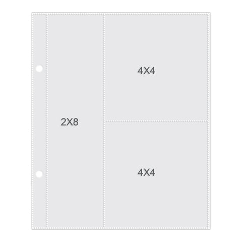 Simple Stories - Sn@p! Pocket Pages For 6"X8" Binders 10/Pkg -  (1) 2"X8" & (2) 4"X4" Pockets (2006)