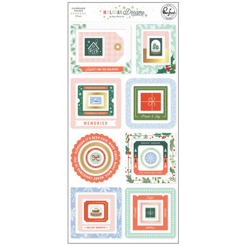 Holiday Dreams - PinkFresh Studios - Chipboard Frames Stickers (2172)