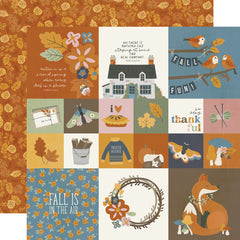 Acorn Lane - Simple Stories - Double-Sided Cardstock 12"X12" - 2"x2"/4"x4" Elements