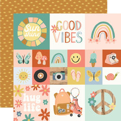 Boho Sunshine - Simple Stories - Double-Sided Cardstock 12"X12" -  2"X2" & 4"X4" Elements