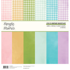 Simple Vintage Flower Shoppe - Simple Stories - 12"x12" Collection Kit - Basics
