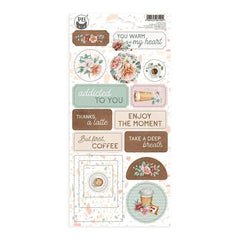 Coffee Break - P13 - Chipboard Stickers 4.1"X8.7" - #02 (1404)