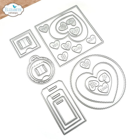 Elizabeth Craft Designs - Die Set - Pocket Page Fillers 2 - Full Size Postage Stamps (9342)
