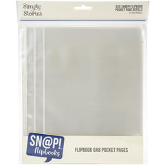 Simple Stories Sn@p! - Pocket Pages For 6"X8" Flipbooks 10/Pkg -  (1) 6"X8" Pocket  (8897)