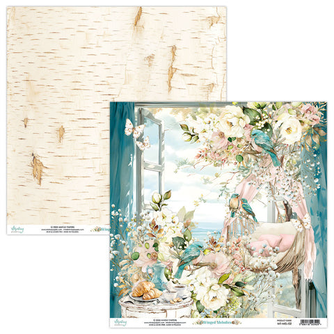 Winged Melodies - Mintay Papers - 12"x12" Patterned Paper - Paper 02