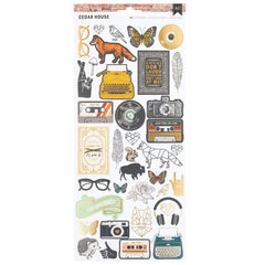 Cedar House - American Crafts - Cardstock Stickers 6"X12" 84/Pkg (3391)
