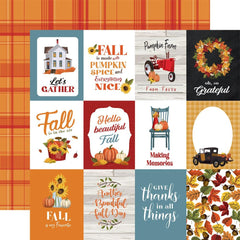 Fall Fun - Carta Bella - Double-Sided Cardstock 12"x12" - 3"x4" Journaling Cards