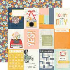 For the Record - Simple Stories - Double-Sided Cardstock 12"X12" - 3"x4" Elements