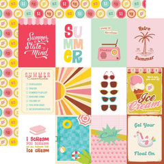 Retro Summer - Simple Stories - Double-Sided Cardstock 12"X12" - 3"X4" Elements