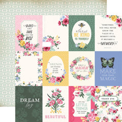 Bloom - Carta Bella - Double-Sided Cardstock 12"X12" - 3"x4" Journaling Cards