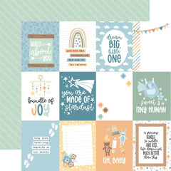 Our Baby (Boy) - Echo Park - Double-Sided Cardstock 12"X12" -  3"X4" Journaling Cards