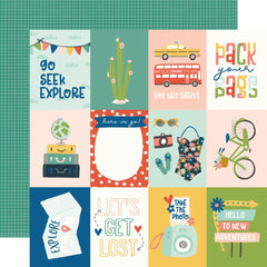 Pack Your Bags - Simple Stories - Double-Sided Cardstock 12"X12" - 3"x4" Elements