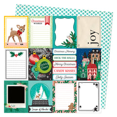 Peppermint Kisses - Vicki Boutin - 12"x12" Double-sided Patterned Paper - 3"x4" Journaling Cards