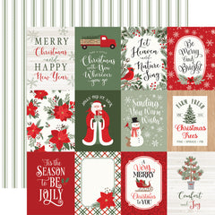 Christmas Time - Echo Park - Double-Sided Cardstock 12"X12" - 3"x4" Journaling Cards