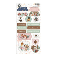 Coffee Break - P13 - Chipboard Stickers 4.1"X8.7" - #03 (1411)