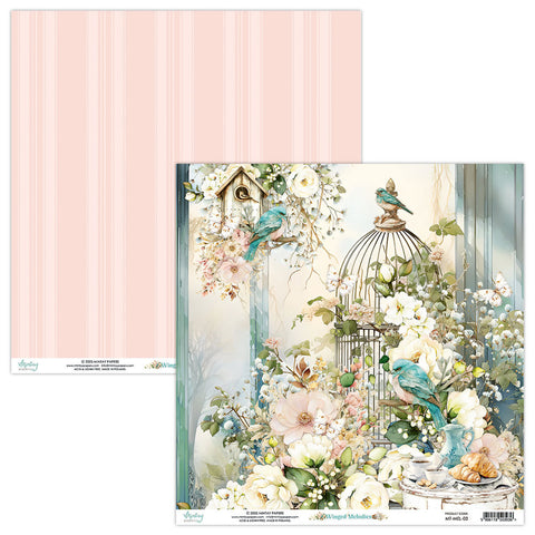 Winged Melodies - Mintay Papers - 12"x12" Patterned Paper - Paper 03