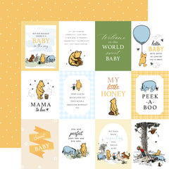 Winnie the Pooh Baby - Echo Park - 12"x12" Patterned Paper - 3x4 Journaling Cards