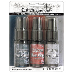 Tim Holtz - Distress Mica Stain Set -  Holiday Set #5 - Juniper Berry, Yuletide and Frozen Fog (Christmas 2023) (4365)