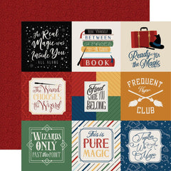 Wizards & Company - Echo Park - Double-Sided Cardstock 12"X12" - 4"X4" Journaling Cards