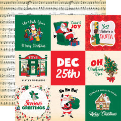 Season's Greetings - Carta Bella - Double-Sided Cardstock 12"X12" - 4"x4" Journaling Cards