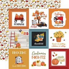 Fall Fun - Carta Bella - Double-Sided Cardstock 12"x12" -  4"x4" Journaling Cards