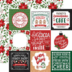Have A Holly Jolly Christmas - Echo Park - Double-Sided Cardstock 12"X12" - 4"x4" Journaling Cards