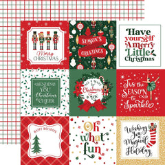 Nutcracker Christmas - Echo Park - Double-Sided Cardstock 12"X12" - 4"x4" Journaling Cards