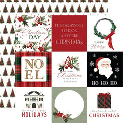 A Wonderful Christmas  - Carta Bella - Double-Sided Cardstock 12"X12" - 4"x4" Journaling Cards