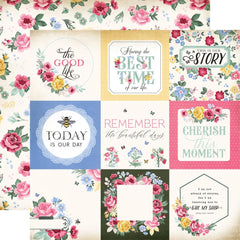 Bloom - Carta Bella - Double-Sided Cardstock 12"X12" - 4"x4" Journaling Cards