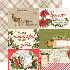 Simple Vintage Yuletide -Simple Stories - Double-Sided Cardstock 12"X12" - 4"x6" Elements