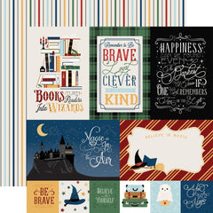 Wizards & Company - Echo Park - Double-Sided Cardstock 12"X12" - 4"X6" Journaling Cards